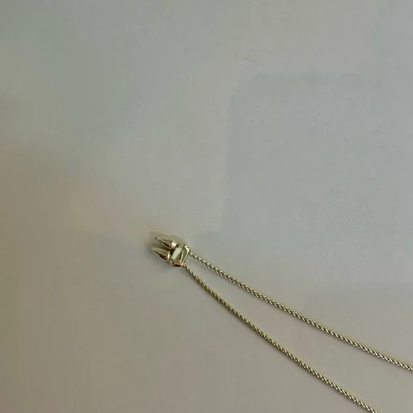 Kingston Gold Long Pendant Necklace In Slate Cats Eye - Picture 7 of 8